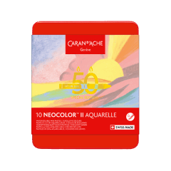 Box of 10 NEOCOLOR™ II Aquarelle Pastels 50 Years Pastel – Special Edition